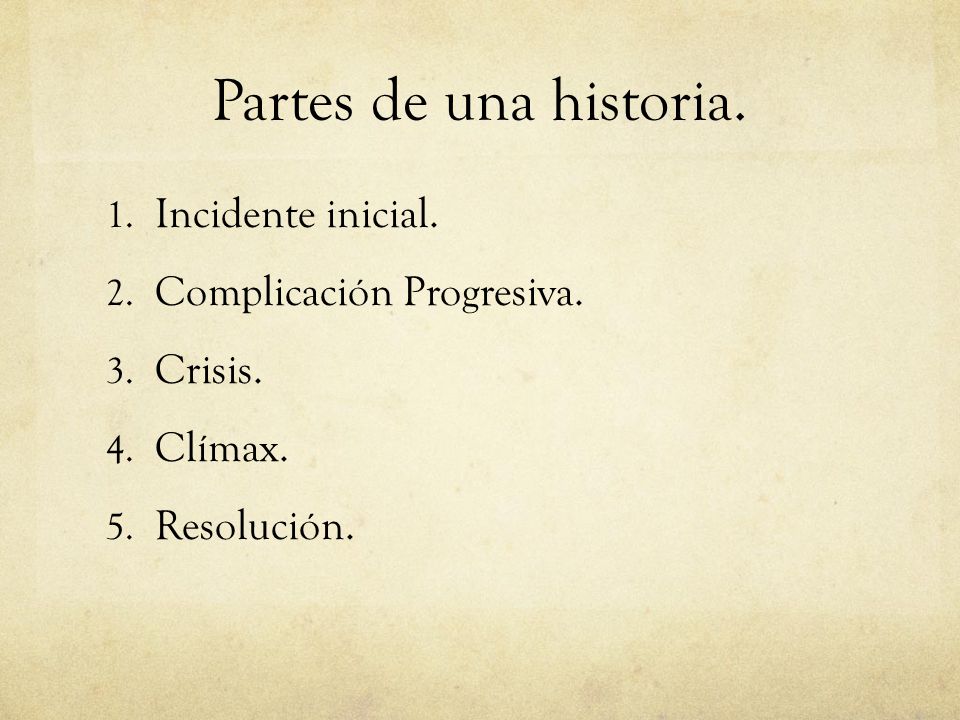 Partes de la una historia